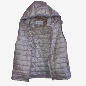 CALVIN KLEIN M Lavender Purple Puffer Logo Vest Sleeveless Jacket Hoodie Quilted